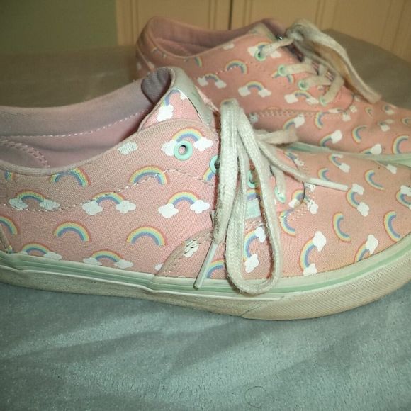 VANS CLASSIC ERA RAINBOWS SNEAKERS SKATE SHOES PINK 721356~WOMENS MISSY SIZE 4 - Picture 6 of 6